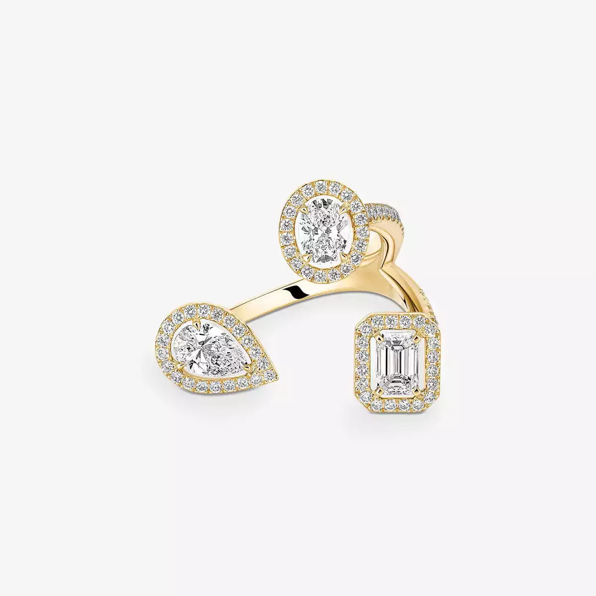 [Avelora]MY TWIN TRILOGY OPEN PAVÉ RING