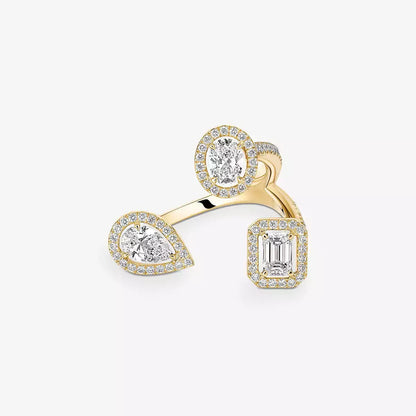 [Avelora]MY TWIN TRILOGY OPEN PAVÉ RING