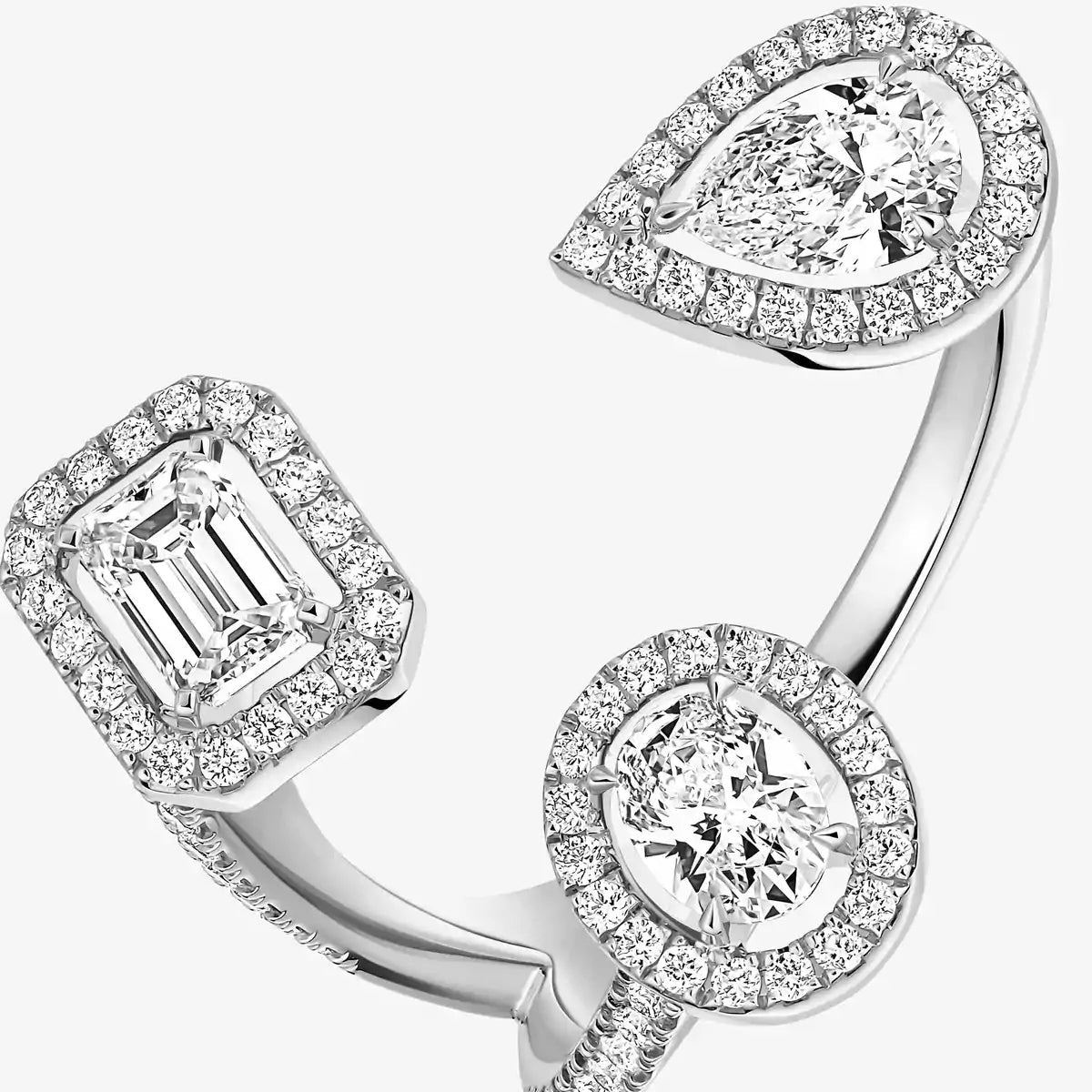 [Avelora]MY TWIN TRILOGY OPEN PAVÉ RING