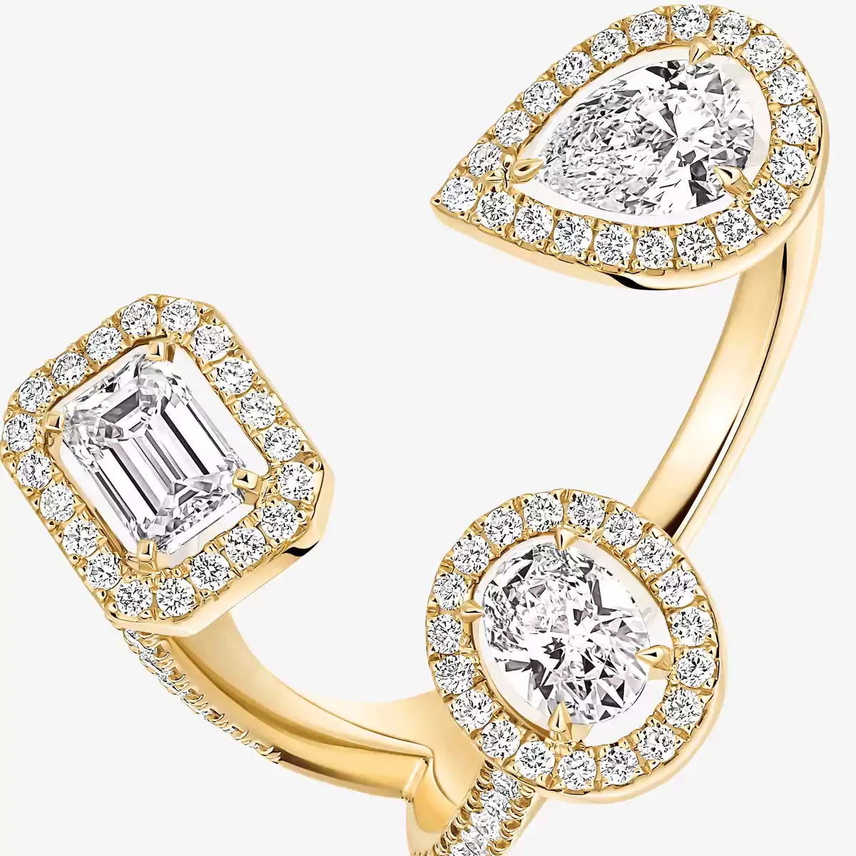 [Avelora]MY TWIN TRILOGY OPEN PAVÉ RING
