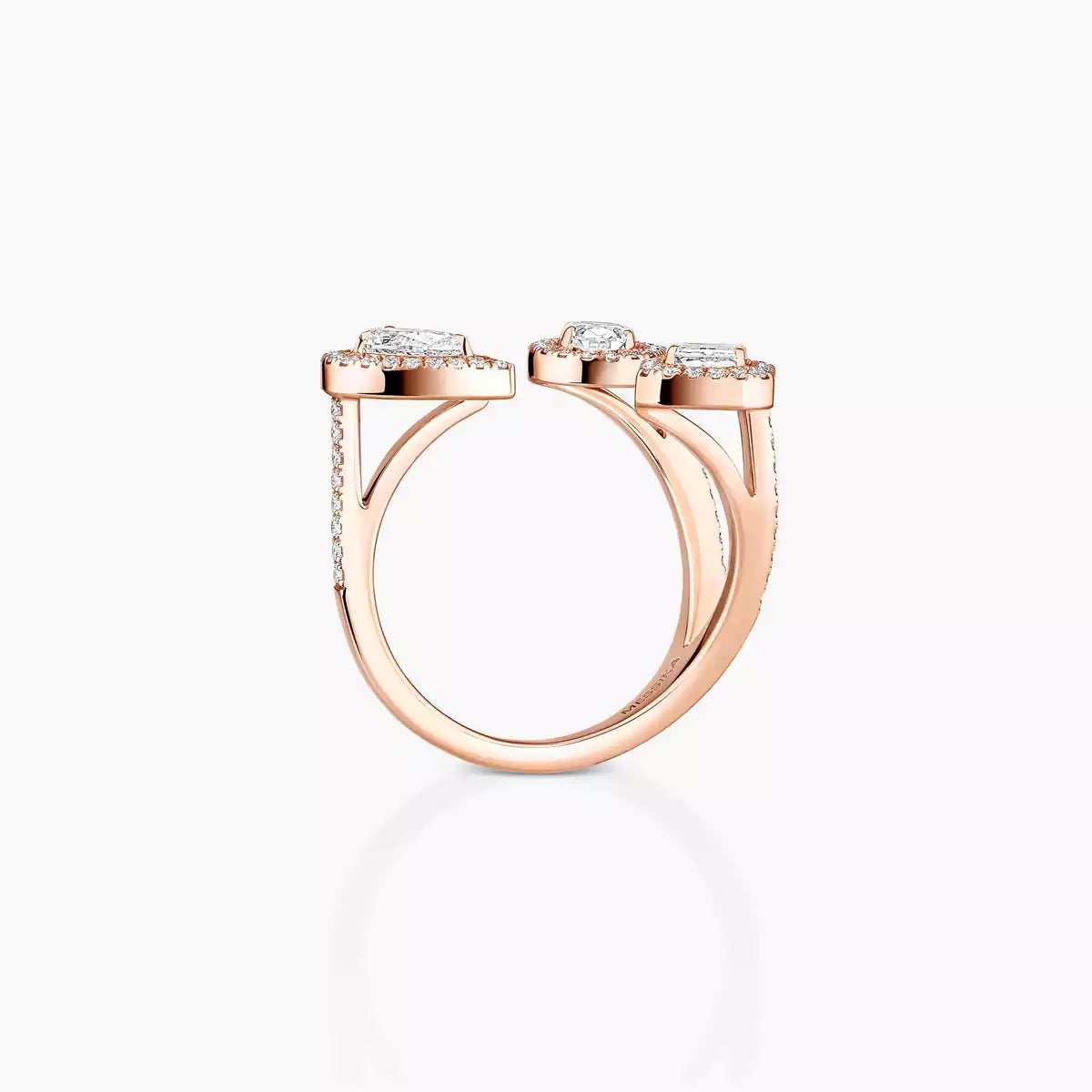 [Avelora]MY TWIN TRILOGY OPEN PAVÉ RING