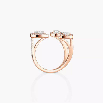 [Avelora]MY TWIN TRILOGY OPEN PAVÉ RING