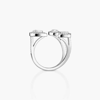 [Avelora]MY TWIN TRILOGY OPEN PAVÉ RING