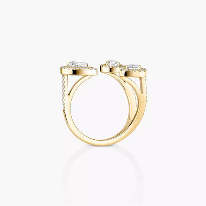 [Avelora]MY TWIN TRILOGY OPEN PAVÉ RING