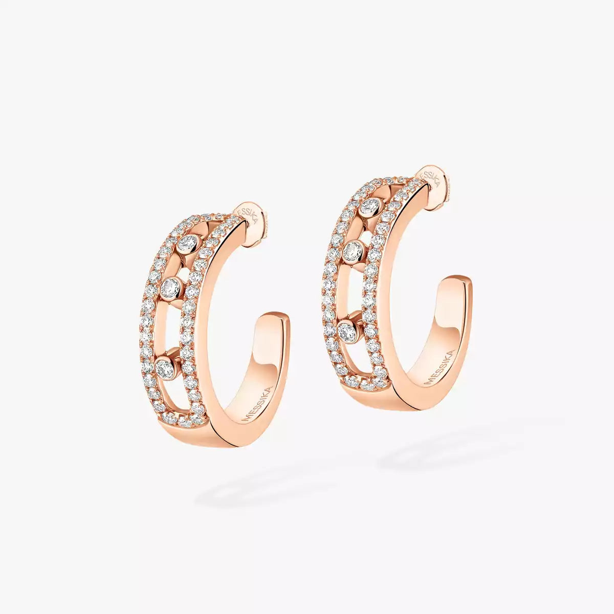 [Avelora]MOVE PAVÉ DIAMOND HOOP EARRINGS