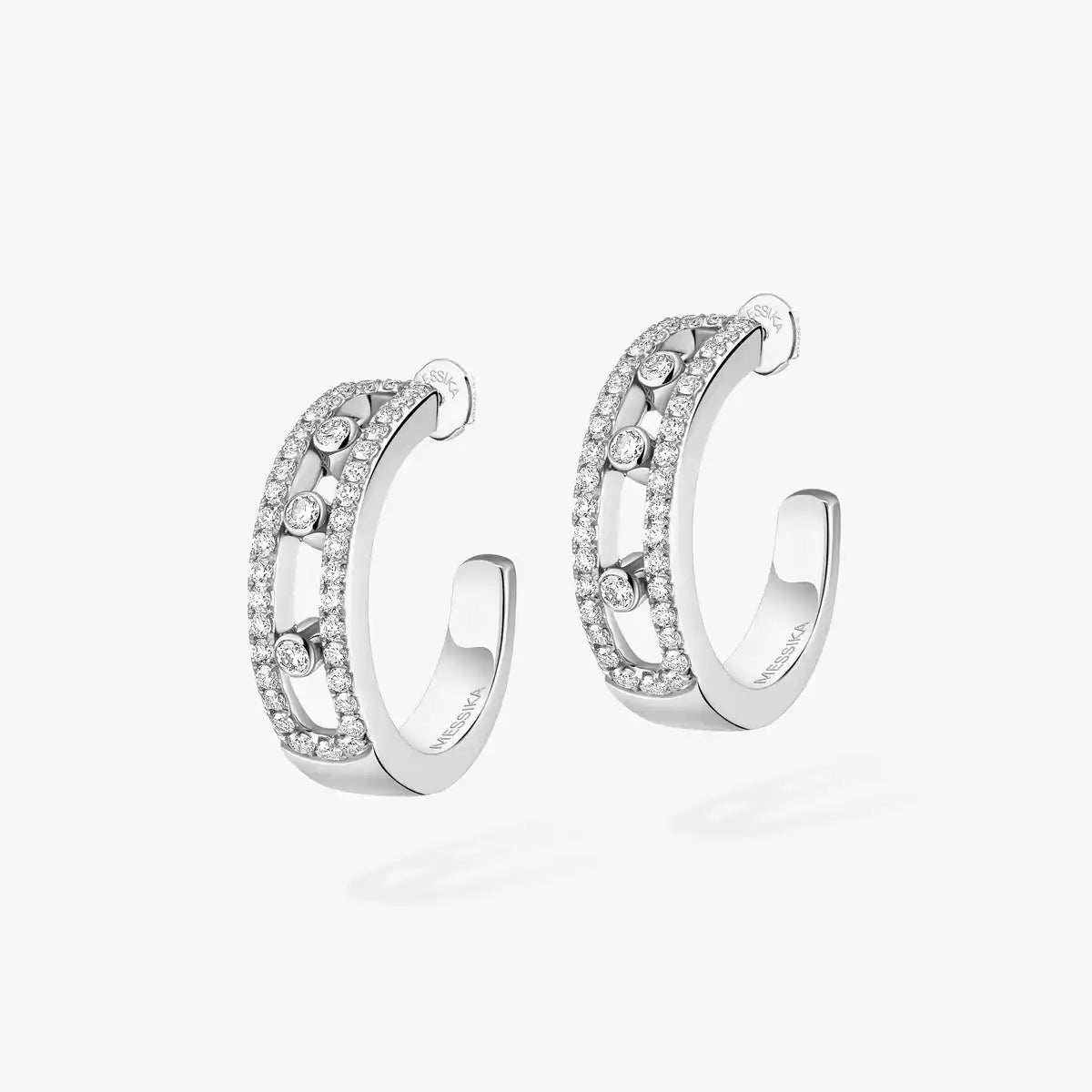 [Avelora]MOVE PAVÉ DIAMOND HOOP EARRINGS
