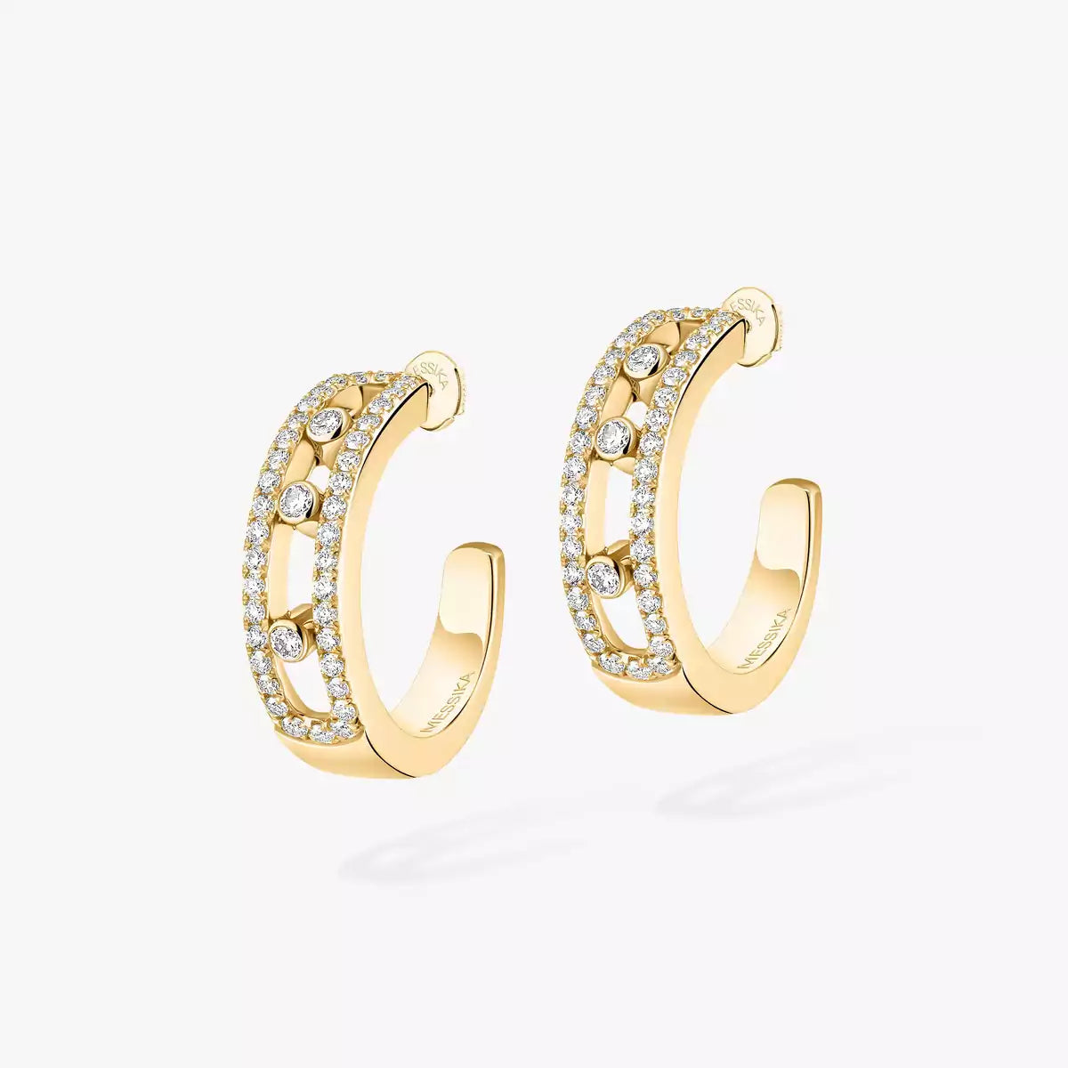 [Avelora]MOVE PAVÉ DIAMOND HOOP EARRINGS