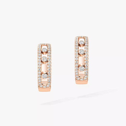 [Avelora]MOVE PAVÉ DIAMOND HOOP EARRINGS