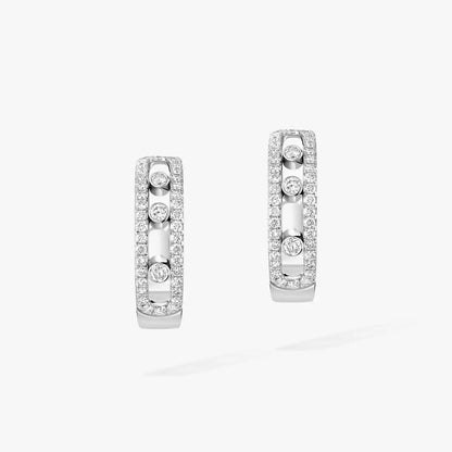 [Avelora]MOVE PAVÉ DIAMOND HOOP EARRINGS