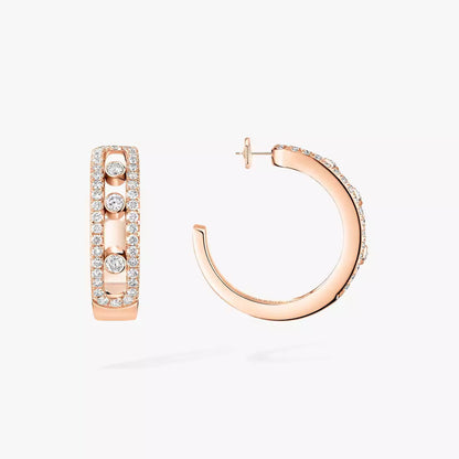 [Avelora]MOVE PAVÉ DIAMOND HOOP EARRINGS
