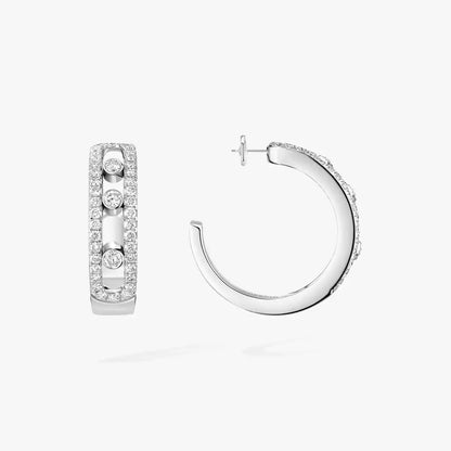 [Avelora]MOVE PAVÉ DIAMOND HOOP EARRINGS