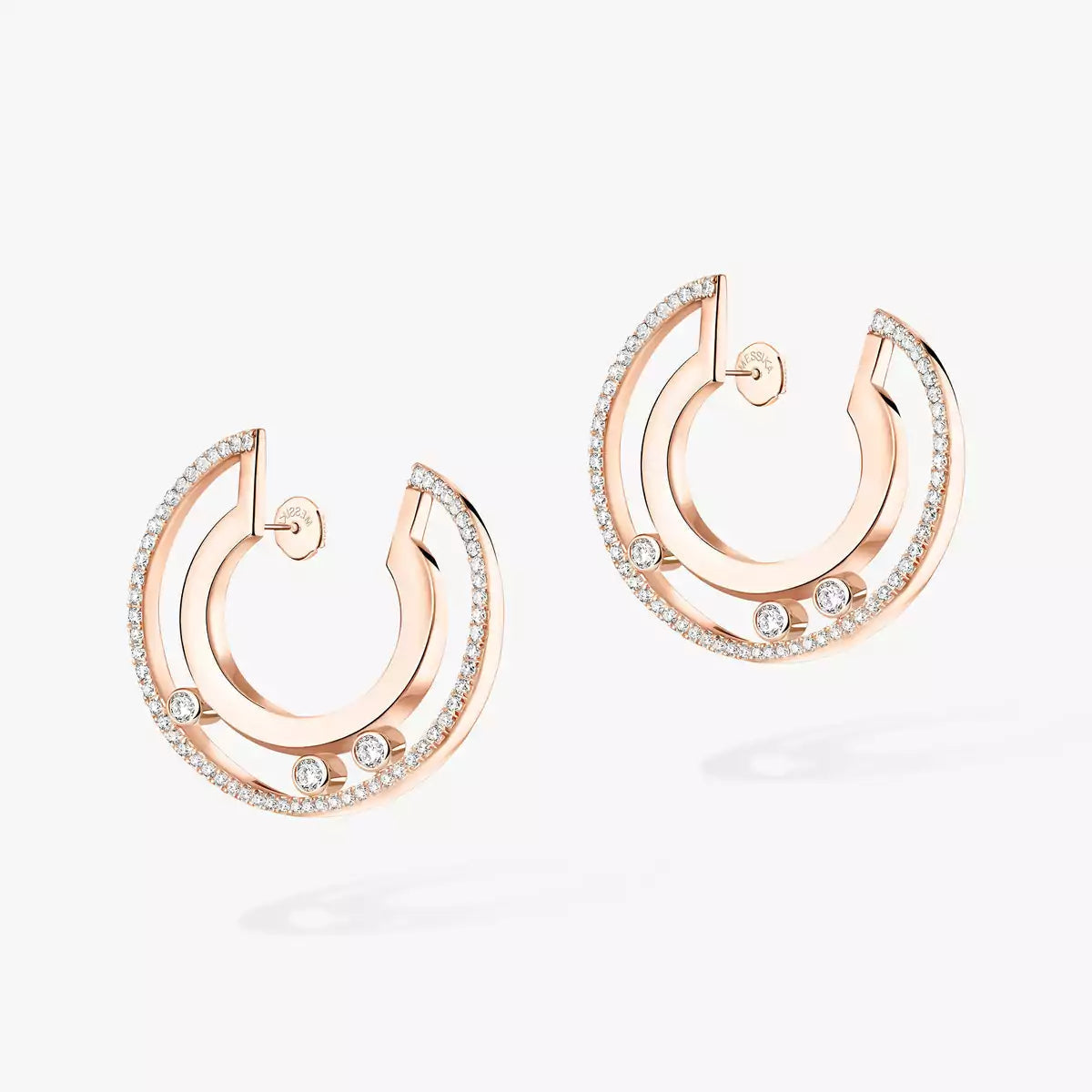 [Avelora]MOVE ROMANE SMALL DIAMOND HOOP EARRINGS