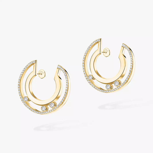 [Avelora]MOVE ROMANE SMALL DIAMOND HOOP EARRINGS