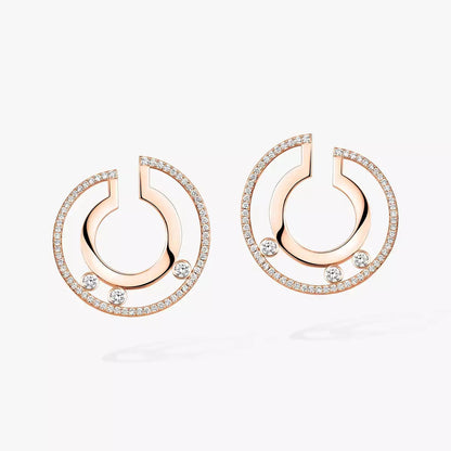 [Avelora]MOVE ROMANE SMALL DIAMOND HOOP EARRINGS