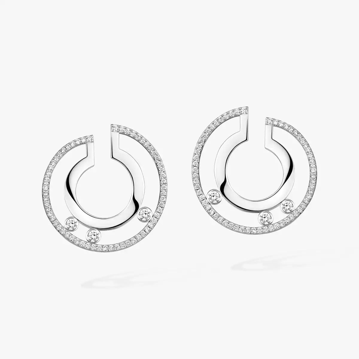 [Avelora]MOVE ROMANE SMALL DIAMOND HOOP EARRINGS