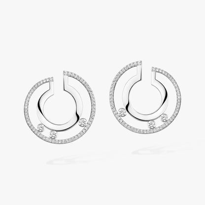[Avelora]MOVE ROMANE SMALL DIAMOND HOOP EARRINGS