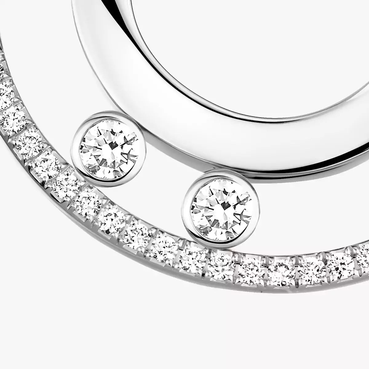 [Avelora]MOVE ROMANE SMALL DIAMOND HOOP EARRINGS