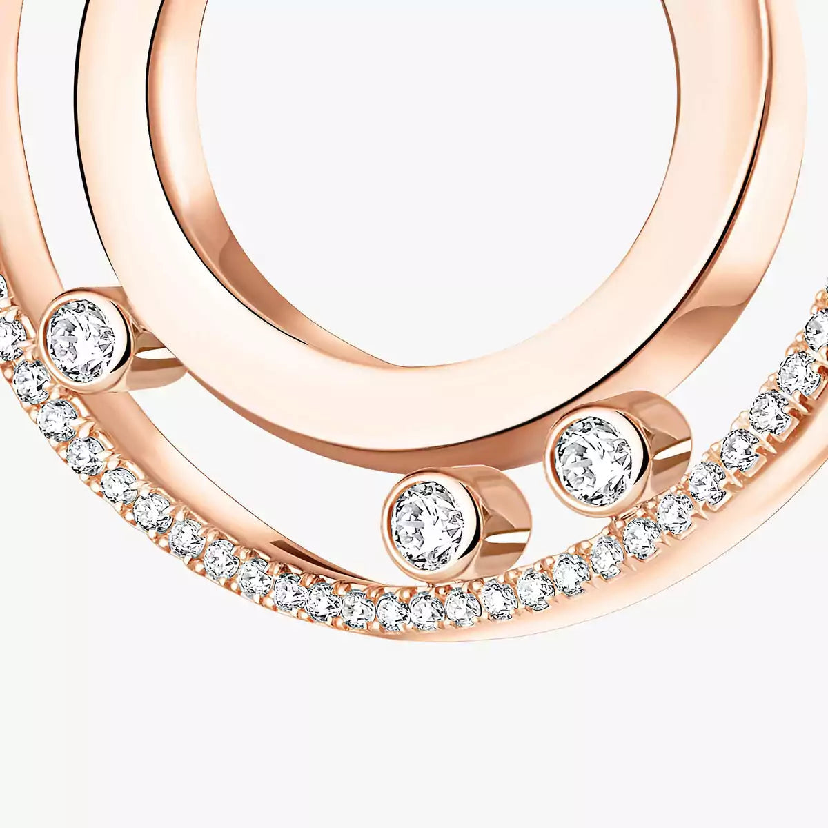 [Avelora]MOVE ROMANE SMALL DIAMOND HOOP EARRINGS