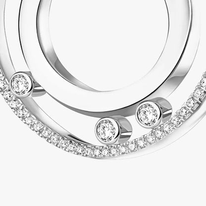 [Avelora]MOVE ROMANE SMALL DIAMOND HOOP EARRINGS