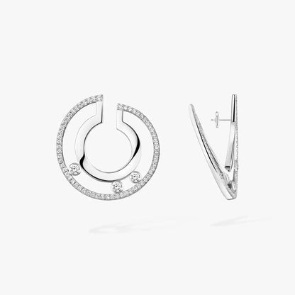 [Avelora]MOVE ROMANE SMALL DIAMOND HOOP EARRINGS