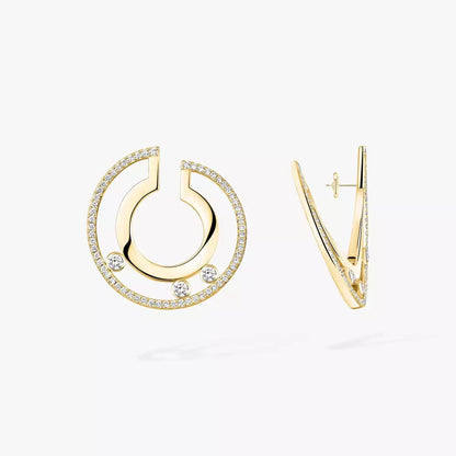 [Avelora]MOVE ROMANE SMALL DIAMOND HOOP EARRINGS