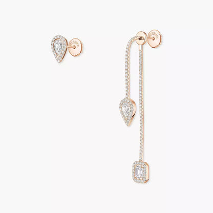 [Avelora]MY TWIN DIAMOND DROP EARRINGS