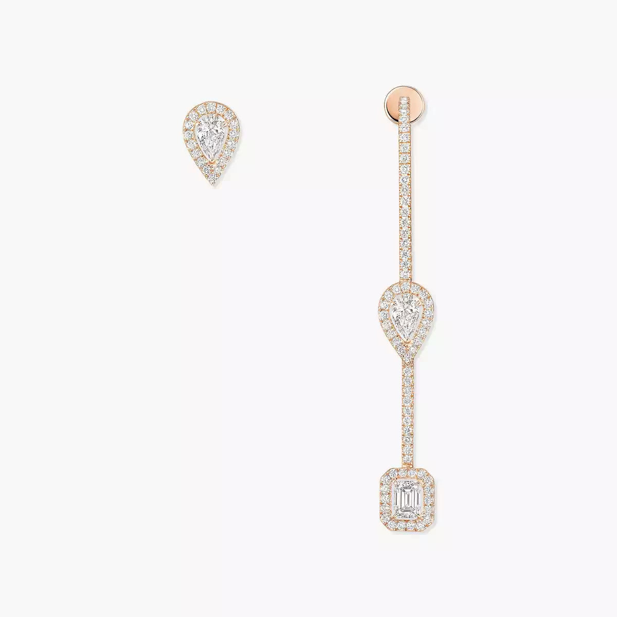 [Avelora]MY TWIN DIAMOND DROP EARRINGS