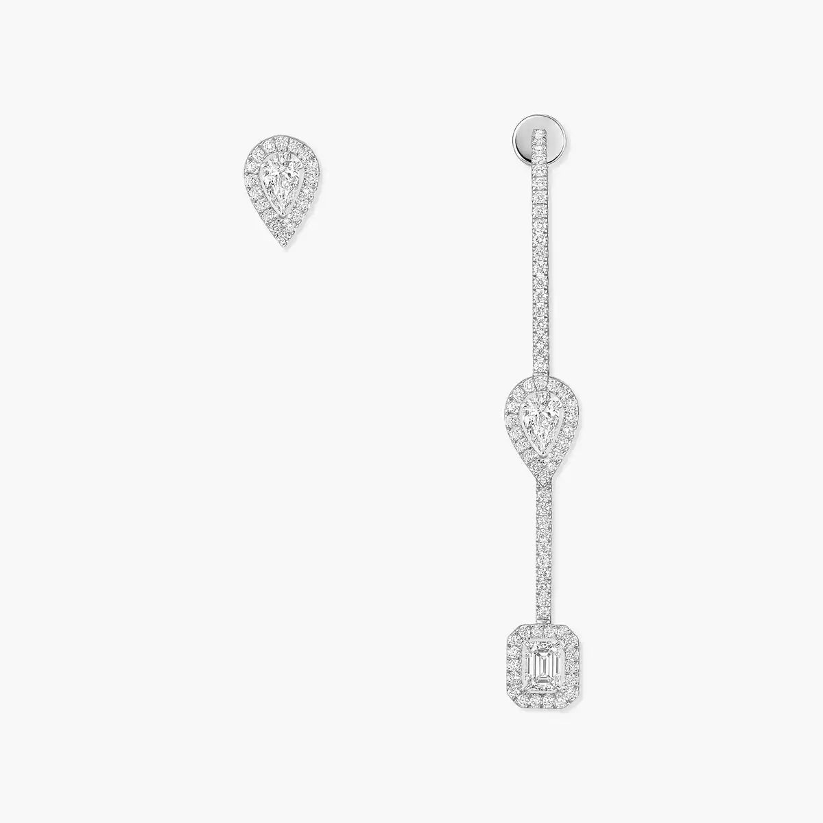 [Avelora]MY TWIN DIAMOND DROP EARRINGS