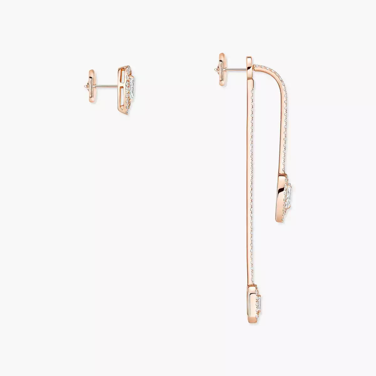 [Avelora]MY TWIN DIAMOND DROP EARRINGS