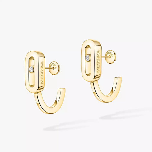 [Avelora]MOVE CLASSIQUE MINI DIAMOND HOOP EARRINGS