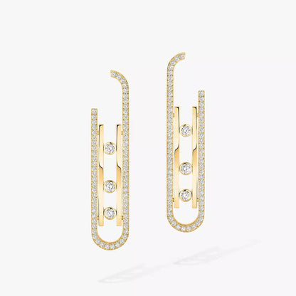 [Avelora]MOVE KINETIC DIAMOND PENDANT EARRINGS