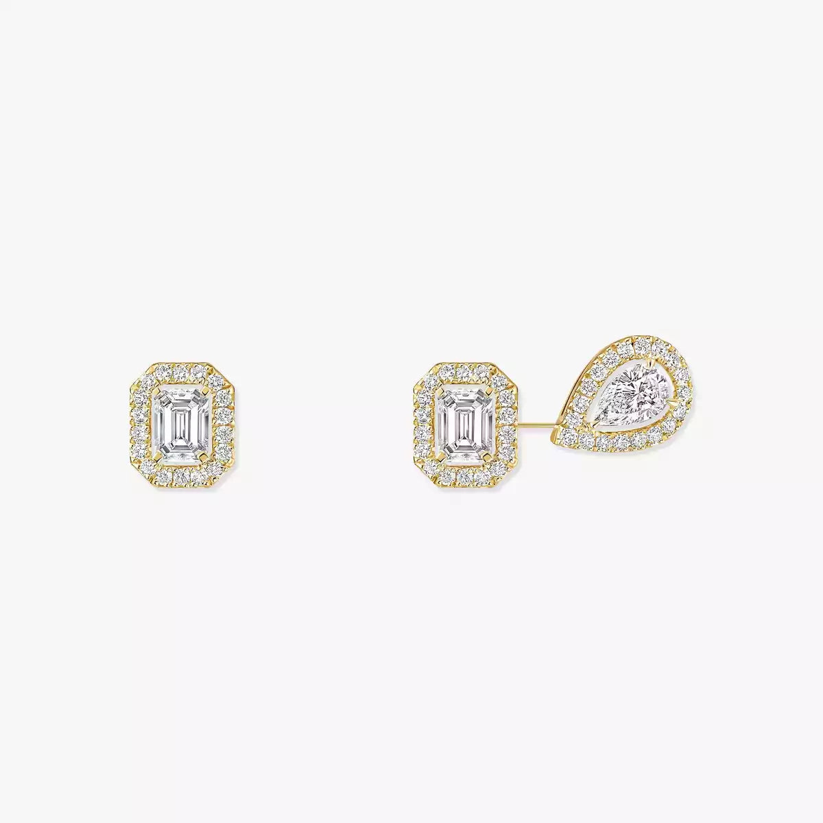 [Avelora]MY TWIN 1+2 DIAMOND EARRINGS