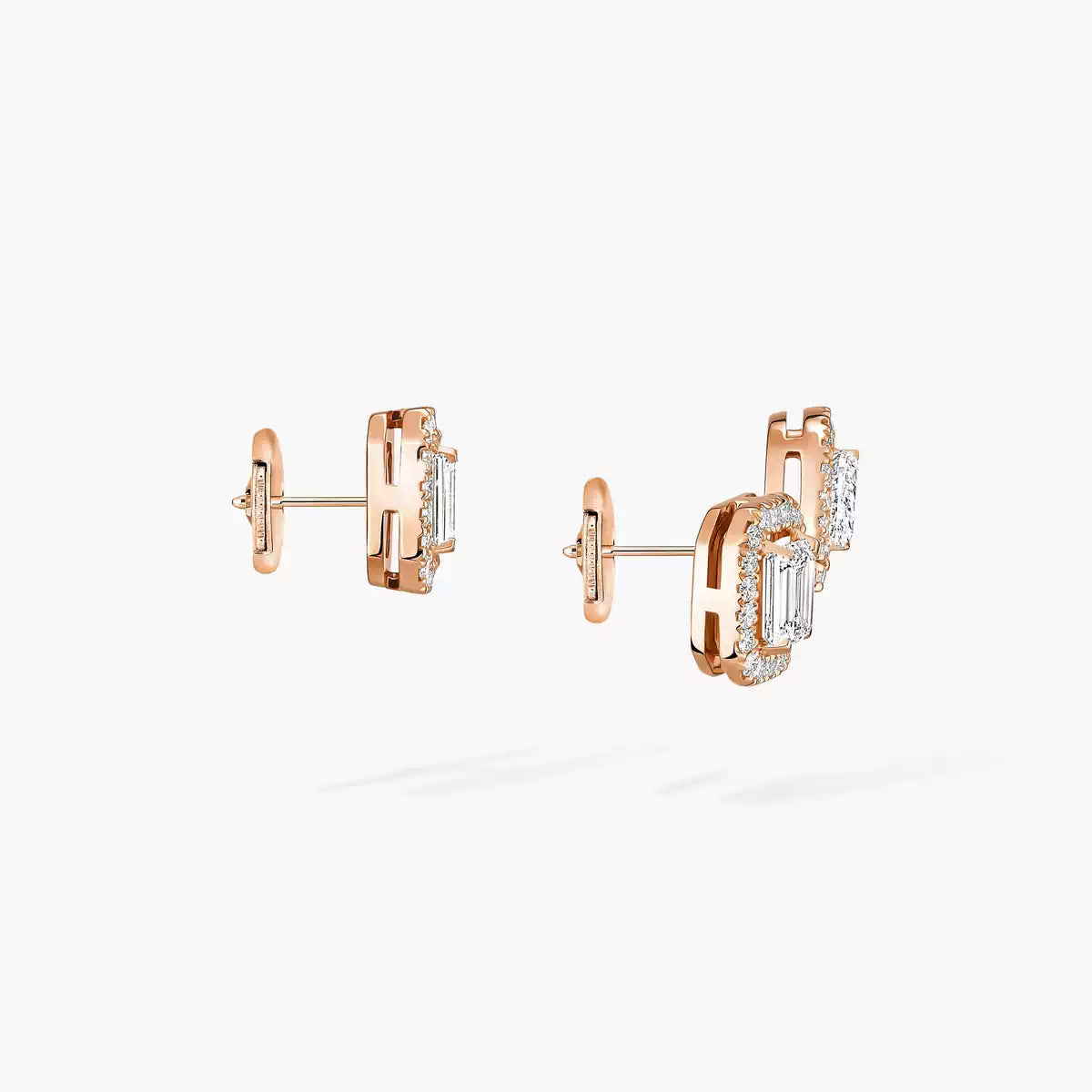 [Avelora]MY TWIN 1+2 DIAMOND EARRINGS