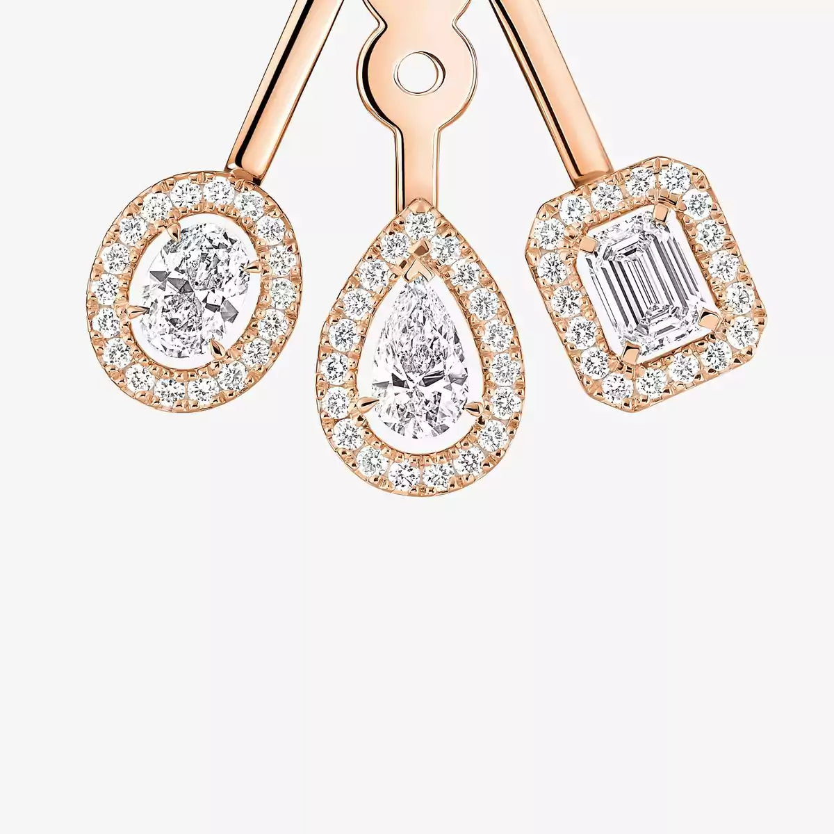 [Avelora]MY TWIN TRIO DIAMOND EARRINGS