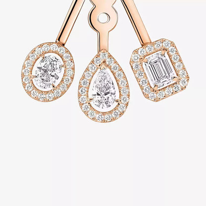 [Avelora]MY TWIN TRIO DIAMOND EARRINGS