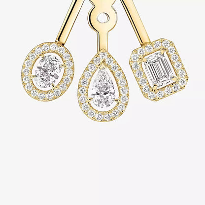 [Avelora]MY TWIN TRIO DIAMOND EARRINGS