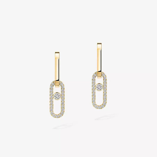 [Avelora]MOVE LINK KINETIC DIAMOND EARRINGS