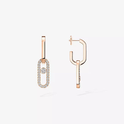 [Avelora]MOVE LINK KINETIC DIAMOND EARRINGS