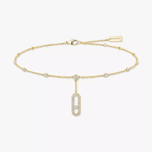 [Avelora]MOVE UNO PAVÉ DIAMOND ANKLE BRACELET