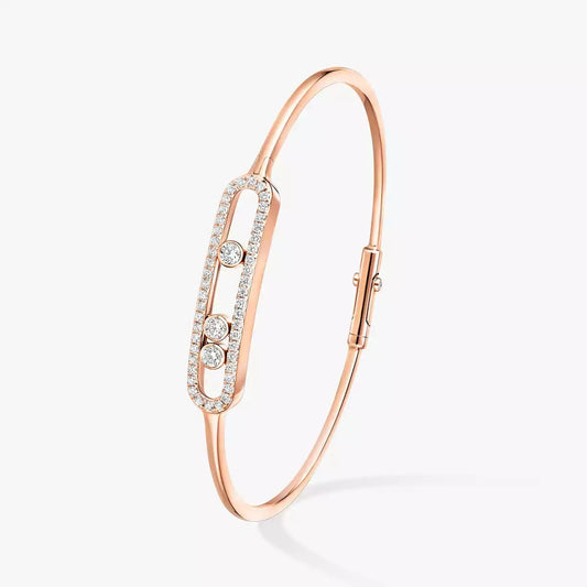 [Avelora]MOVE PAVÉ DIAMOND BANGLE BRACELET M