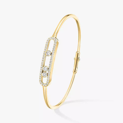 [Avelora]MOVE PAVÉ DIAMOND BANGLE BRACELET M