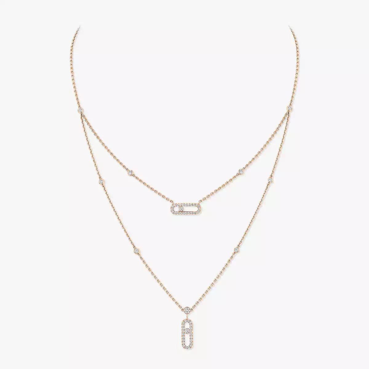 [Avelora]MOVE UNO 2-ROW PAVÉ NECKLACE