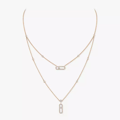 [Avelora]MOVE UNO 2-ROW PAVÉ NECKLACE