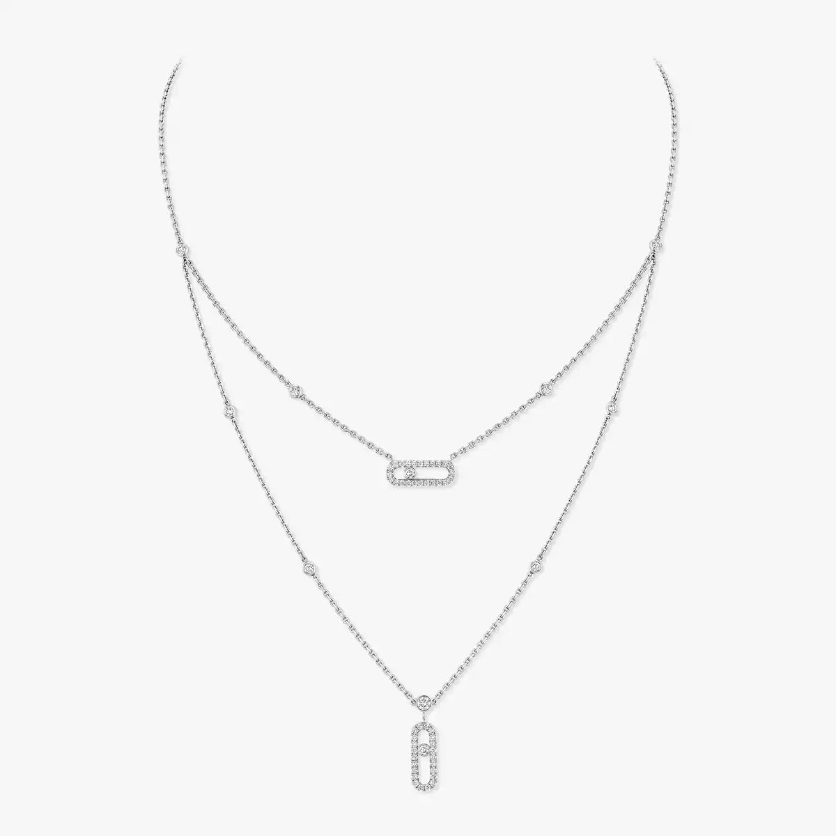 [Avelora]MOVE UNO 2-ROW PAVÉ NECKLACE