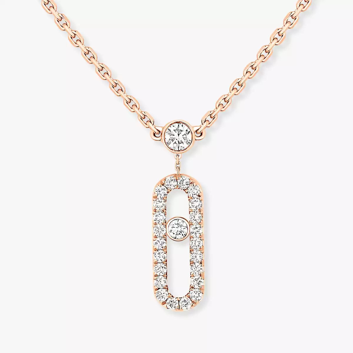 [Avelora]MOVE UNO 2-ROW PAVÉ NECKLACE