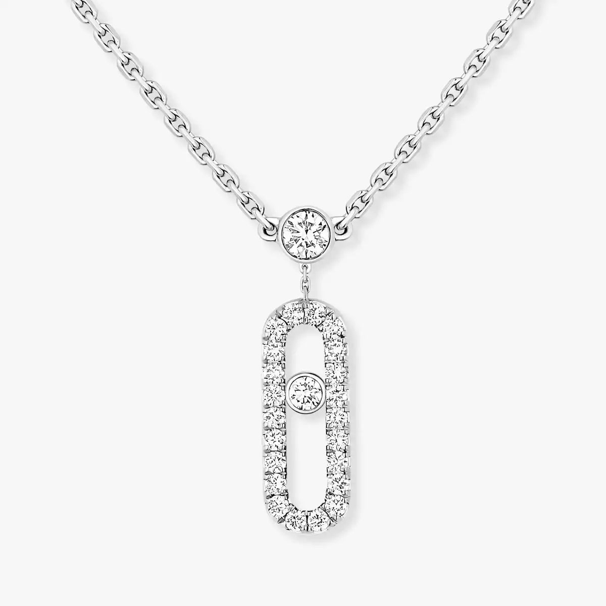 [Avelora]MOVE UNO 2-ROW PAVÉ NECKLACE