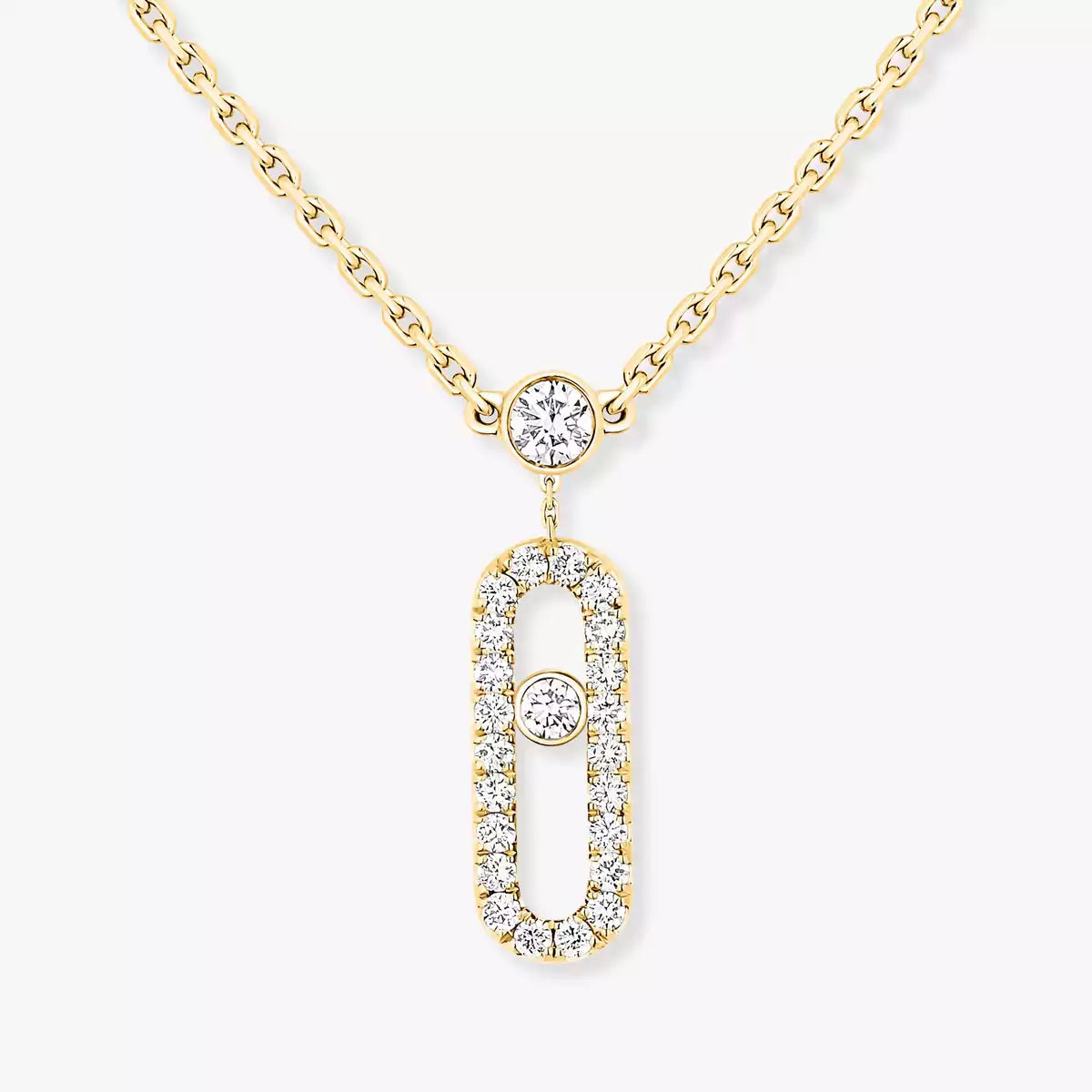 [Avelora]MOVE UNO 2-ROW PAVÉ NECKLACE