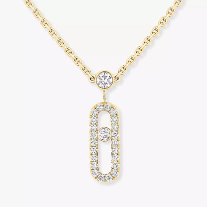 [Avelora]MOVE UNO 2-ROW PAVÉ NECKLACE