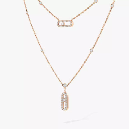 [Avelora]MOVE UNO 2-ROW PAVÉ NECKLACE