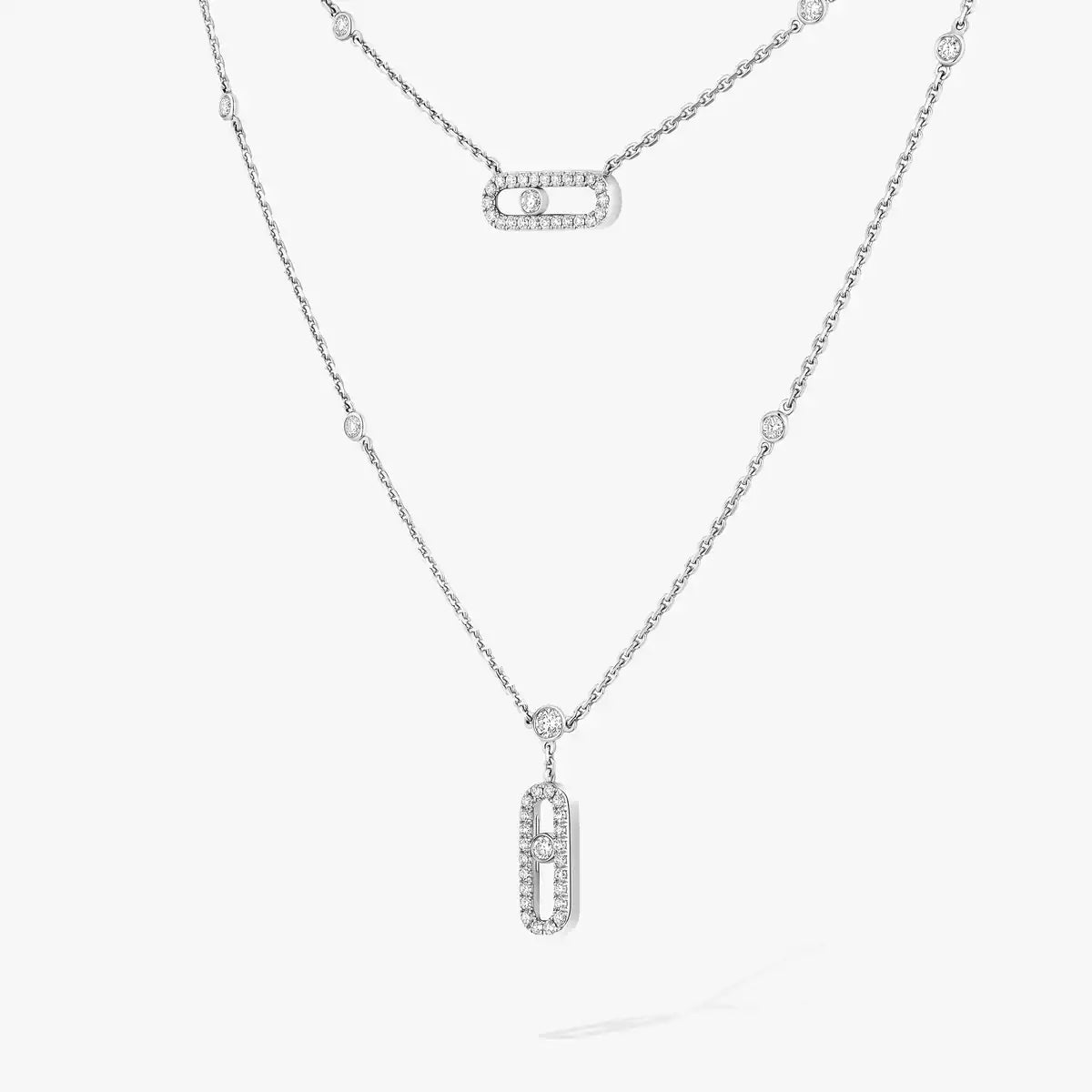 [Avelora]MOVE UNO 2-ROW PAVÉ NECKLACE